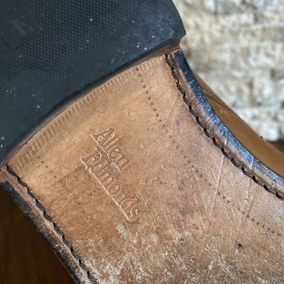 Allen Edmonds Clifton Oxford Brogue Cap-Toe Men Shoes Leather Honey Brown 12-D main image 12